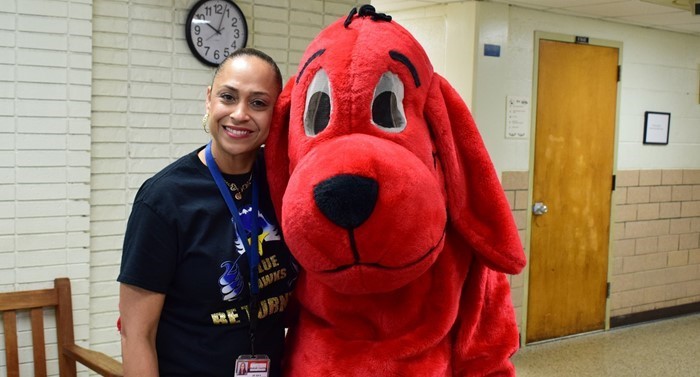 Principal and Clifford the Big Red Dog